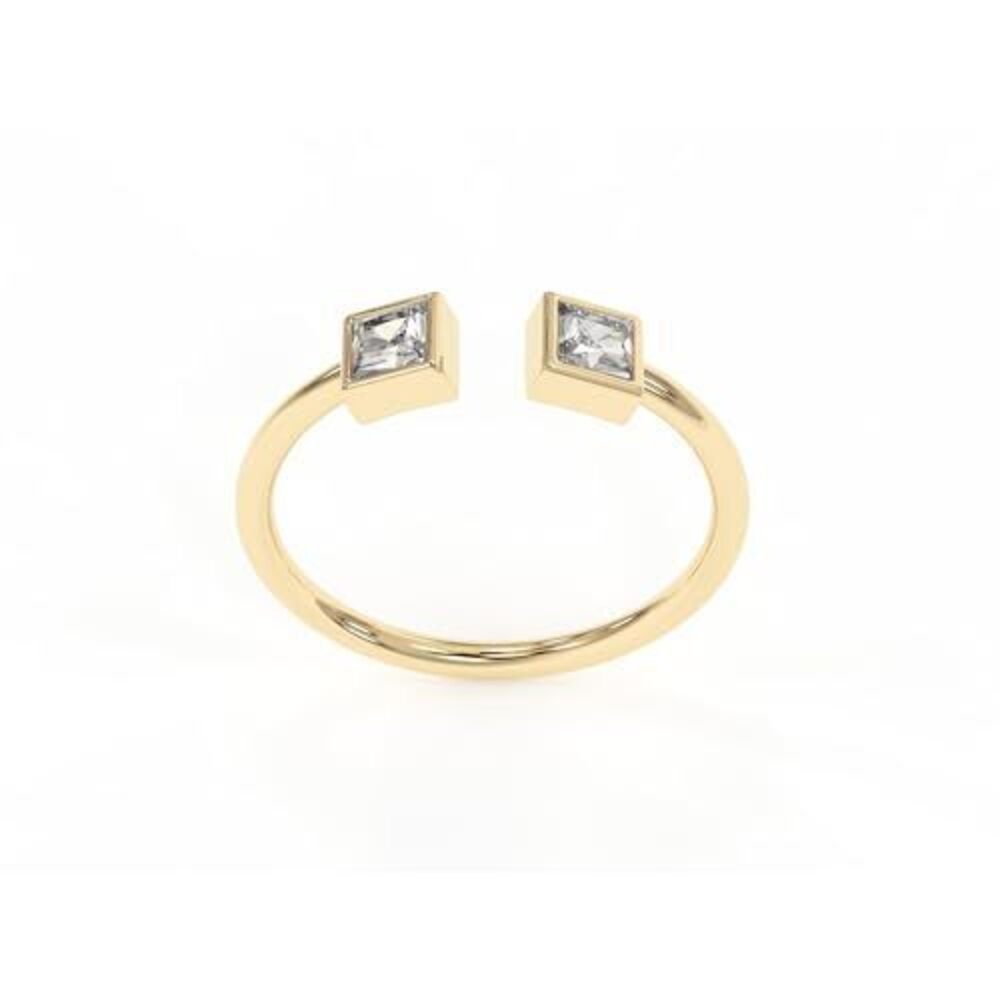 3828 Clear Quartz Rings, 18K Gold Rings Teen Girls That Don't Tarnish